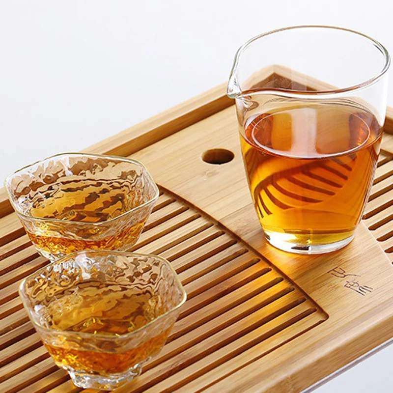 

2021 Hammer Pattern Glass Tea Cup Gold Rimmed Tea Drink Cups High Borosilicate Heat Resisting Office Cup Drinkware @LS