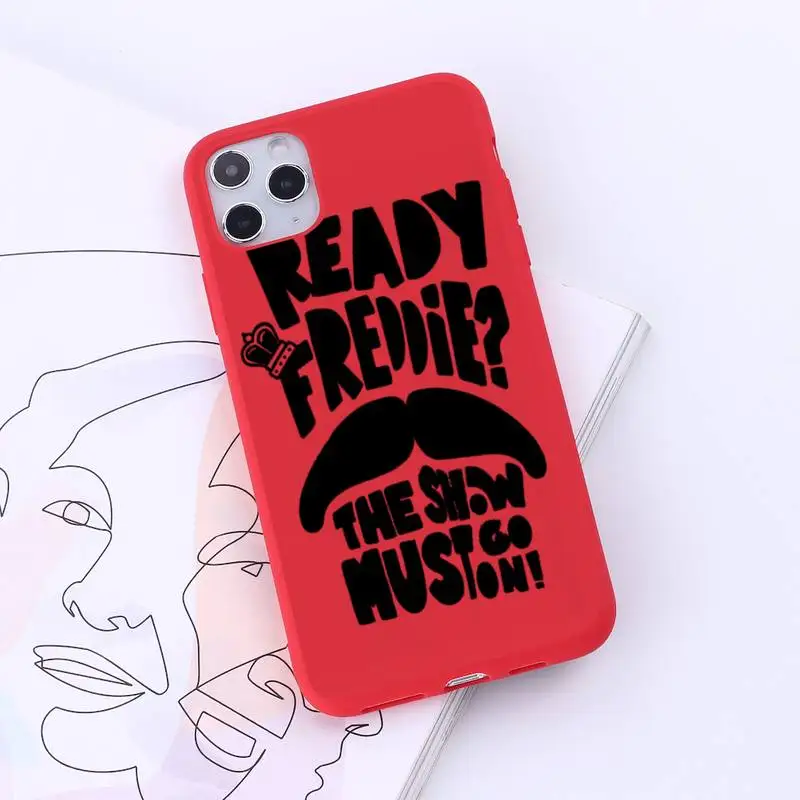 

Freddie Mercury Queen Phone Case Candy Color for iPhone 6 7 8 11 12 s mini pro X XS XR MAX Plus