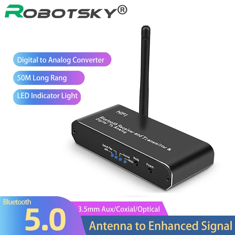 

Беспроводной Bluetooth 5,0 аудио адаптер 2 в 1 BT приемник передатчик Оптический RCA цифро аналоговый аудио конвертер 3,5 мм разъем