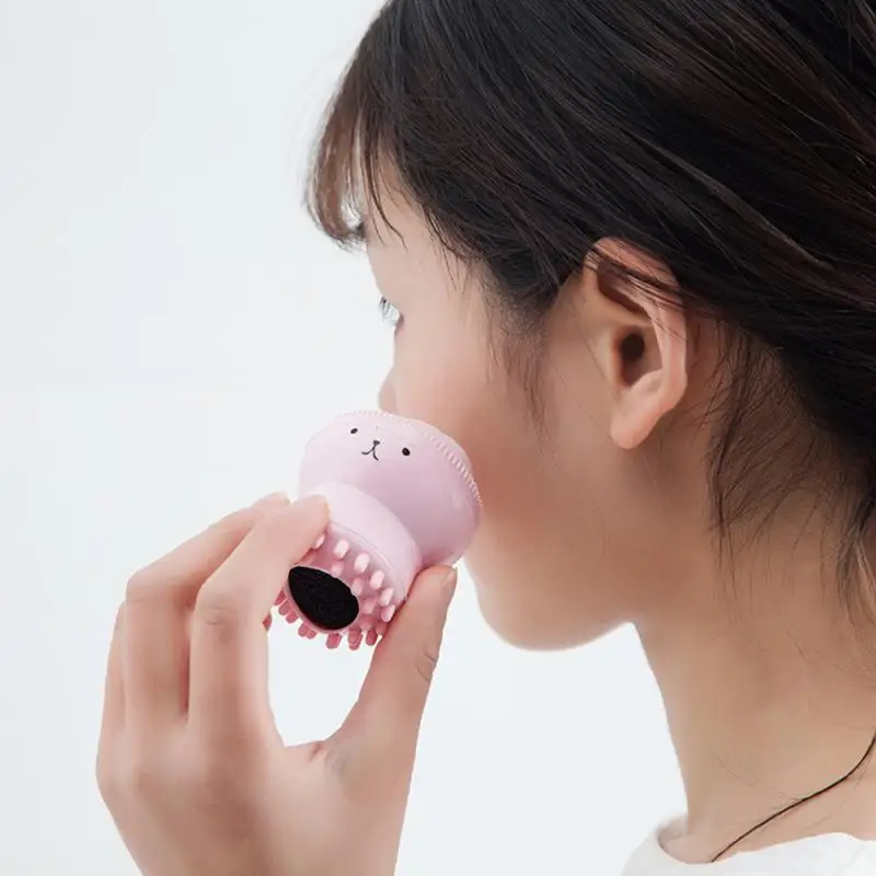 Octopus Silicone Face Clean Brush Facial Cleanser Pore Cleaner Exfoliator Scrub Washing Skin Care Massage Wash Tool | Красота и