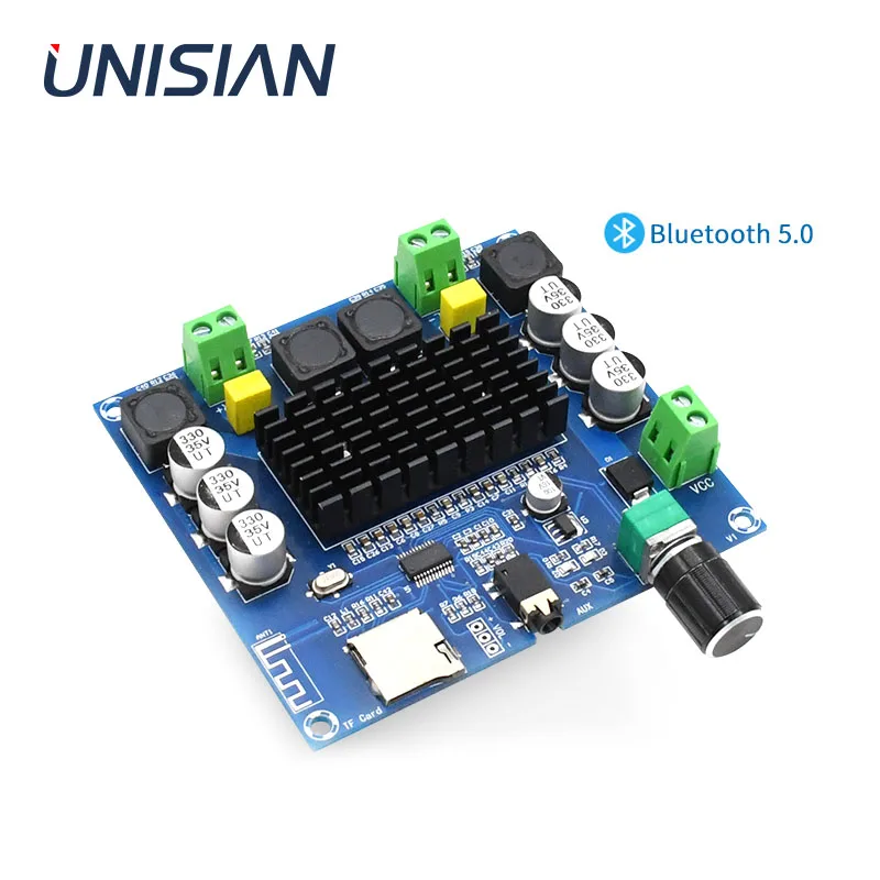 Плата аудио усилителя мощности UNISIAN TDA7498 Bluetooth 5 0 2x100 Вт стерео цифровой 2 каналов Amp