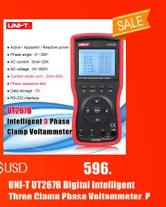 UNI-T UT595 цифровой УЗО тестер многофункциональные тестеры контура заземления линии петли сопротивление тестер Сопротивление изоляции метр