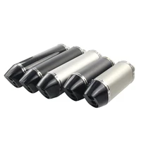 51mm universal motorcycle exhaust dual tail pipe without muffler 370470mm stainless steel modified for atv street bike
