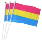 Ручной флаг pansex Pride Радуга, гей маленький ручной машущий баннер ЛГБТ для спортивного парада фестивавечерние