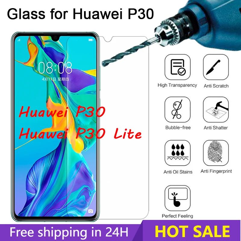 

Protective Glass for Huawei P30 Lite P Smart 2019 Toughed Tempered Glass for Huawei P20 Pro P10 P8 P9 Lite 2017 Screen Protector