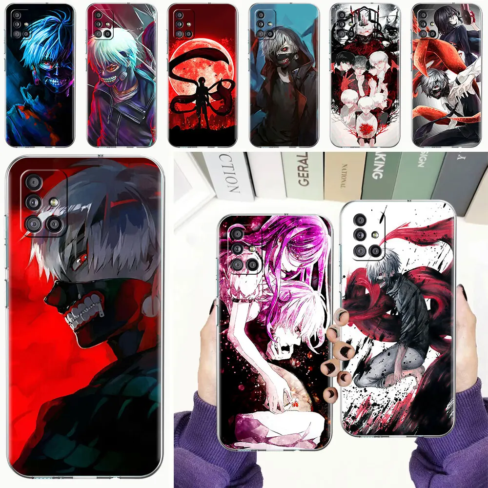 

Transparent Phone Case for Samsung Galaxy M31 M51 M30s M11 M31s M21 A11 A01 A21 A21S A31 Protect Cover Tokyo Ghoul