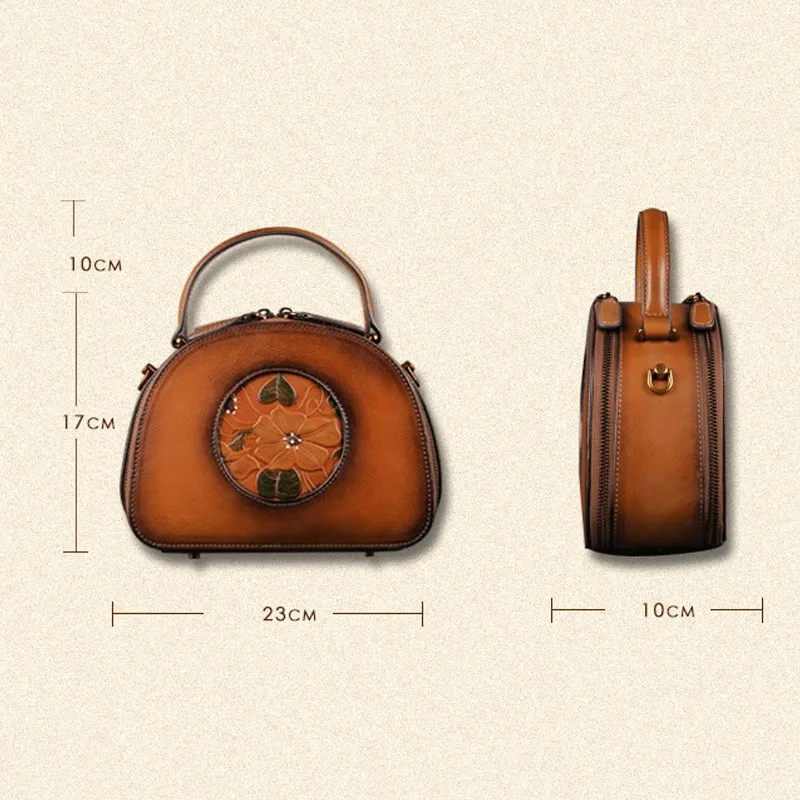 

Johnature Vintage Handbag 2021 New First Layer Cow Leather Women Bag Leisure Handmade Small Female Shoulder Messenger Bags