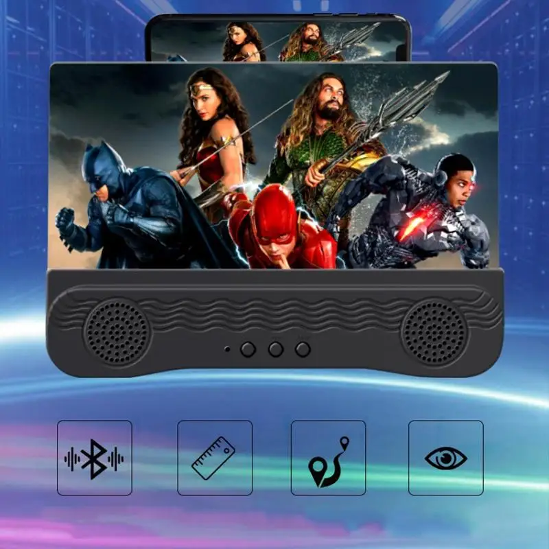 

BEESCLOVER экран усилитель 6D высокой четкости двойные динамики Bluetooth-совместимый аудио Мобильный телефон экран усилитель