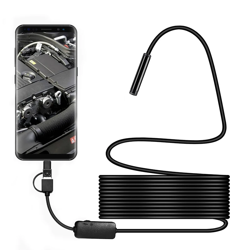 USB-эндоскоп с камерой 8 0 мм 1080P USB Type-C светодиодный 2/5 м | Безопасность и защита