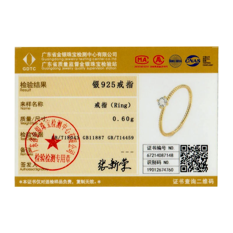 

bamoer Gold String Shape 925 Sterling Silver Ring White Zircon Crystal Crown Stone for Women Statement Wedding Jewelry SCR716
