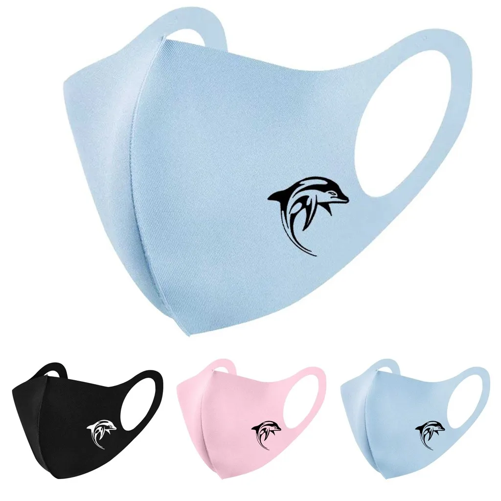 Маска с мультяшным рисунком Пылезащитная Ветрозащитная маска для спорта на