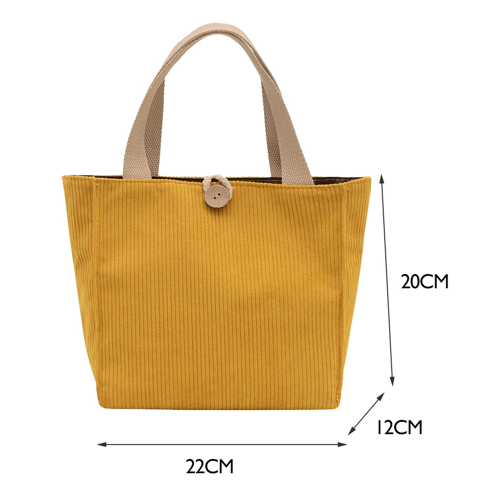 

Fashion Women Corduroy Pure Color Tote Shopping Bag Casual Ladies Shoulder Bags Handbag