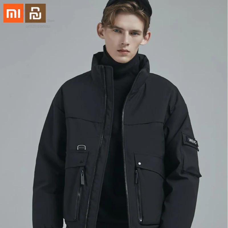 Xiaomi Мужская оснастка воротник пуховик зимняя мужская куртка высокого качества