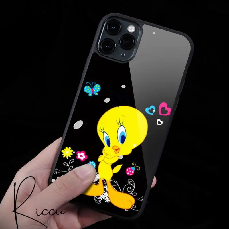 

Cartoon cute Tweety Bird Piolin Phone Case Rubber for iPhone 12 11 Pro Max XS 8 7 6 6S Plus X 5S SE 2020 XR 12 Mini case