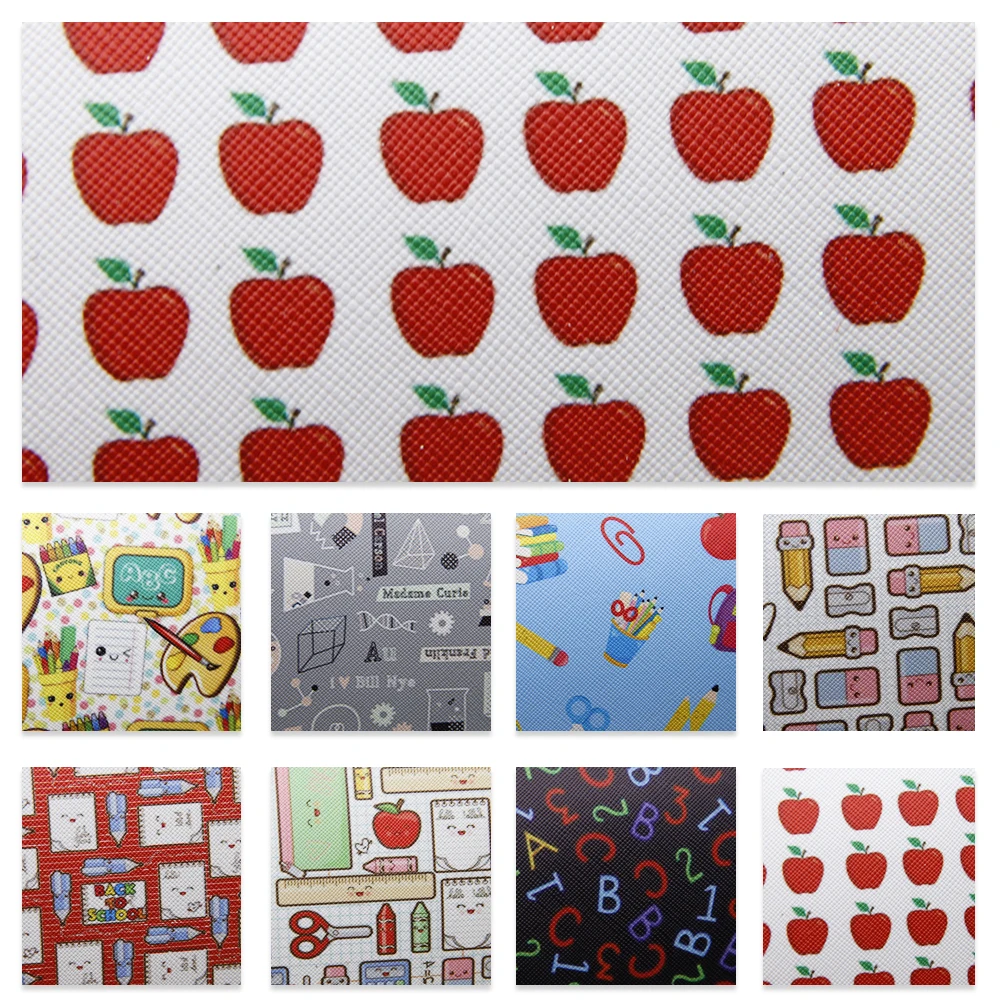 David accessories 8 шт./компл. 20*33 см Снова в школу искусственная кожа ткань DIY Hairbow Bag Accessories
