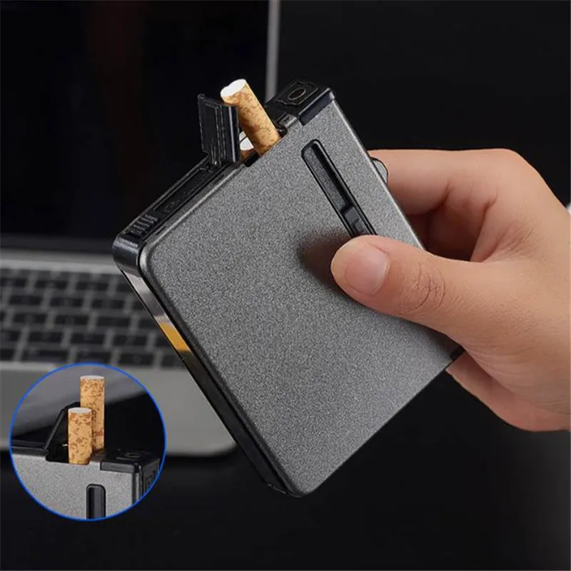 (12 сигарет) Модный матовый многофункциональный чехол для сигарет коробка сигар