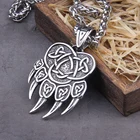 Подвеска из нержавеющей стали в виде скандинавского медвежьего лапы