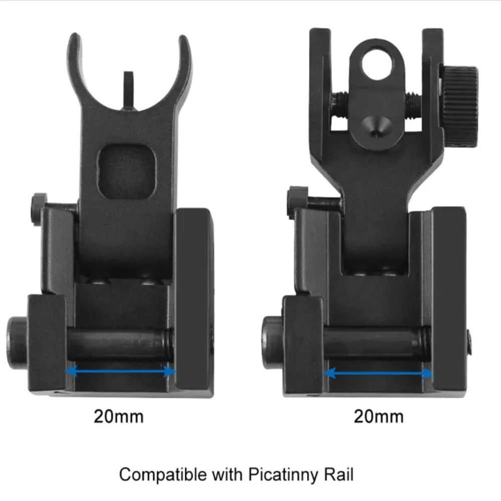 

Militar Hunting Tactical Aimpoint AR-15 M16 Metal Folding Semicircle Front Sight Foldable Flip Up Iron Sigh Airsoft Accessories