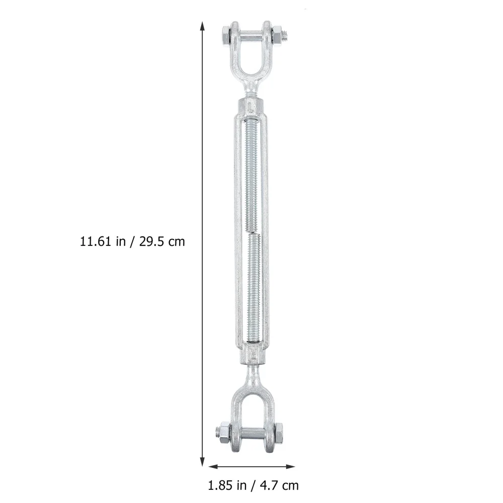 

1Pc Carbon Steel Planter Jaw Turnbuckle Wire Rope Tension Screw Buckle (Silver)