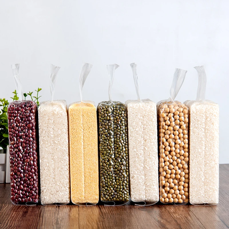 Вакуумный упаковщик пластиковый пакет для хранения риса пакеты горячего