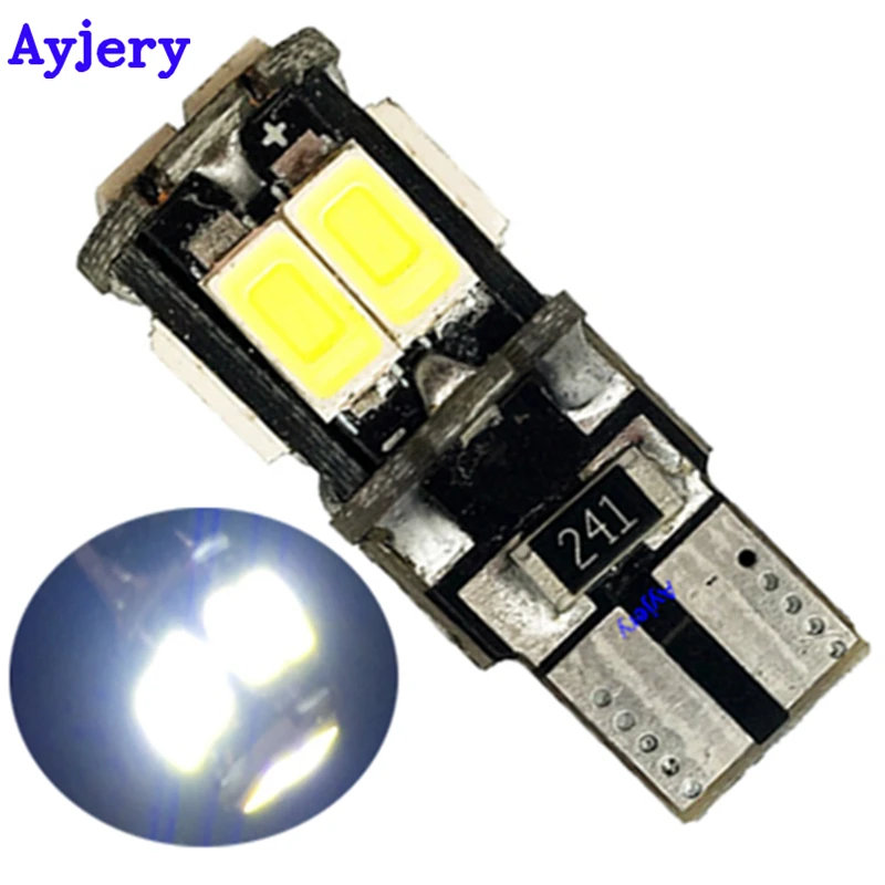 AYJERY 300 шт. 12 В T10 W5W Canbus светодиод 5630 10 SMD авто без ошибок клиновидная лампа