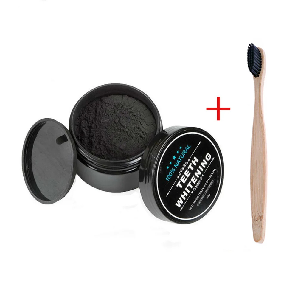 Brush and Power 1 PCS 30g Teeth Whitening Oral Care Charcoal Powder Natural Activated Charcoal Teeth Whitener Powder Oral Hygiene - Цвет: Brush and Power