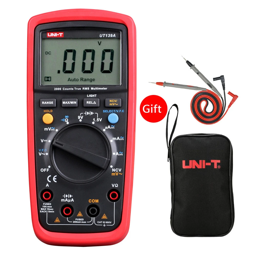 

UNI-T UT139A UT139B UT139C true RMS digital multimeter NCV resistance capacitance current voltage electrical VFC detector