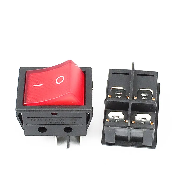 5 шт. 4 контактный красный переключатель света лампы 2 Позиционный Переключатель