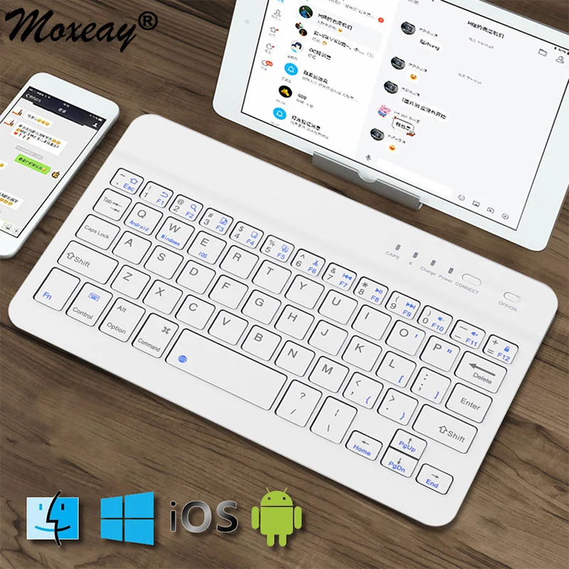 Asunflower Мини Беспроводная Bluetooth клавиатура с тачпадом для Ipad Apple Mac ноутбук 9 7 дюйма