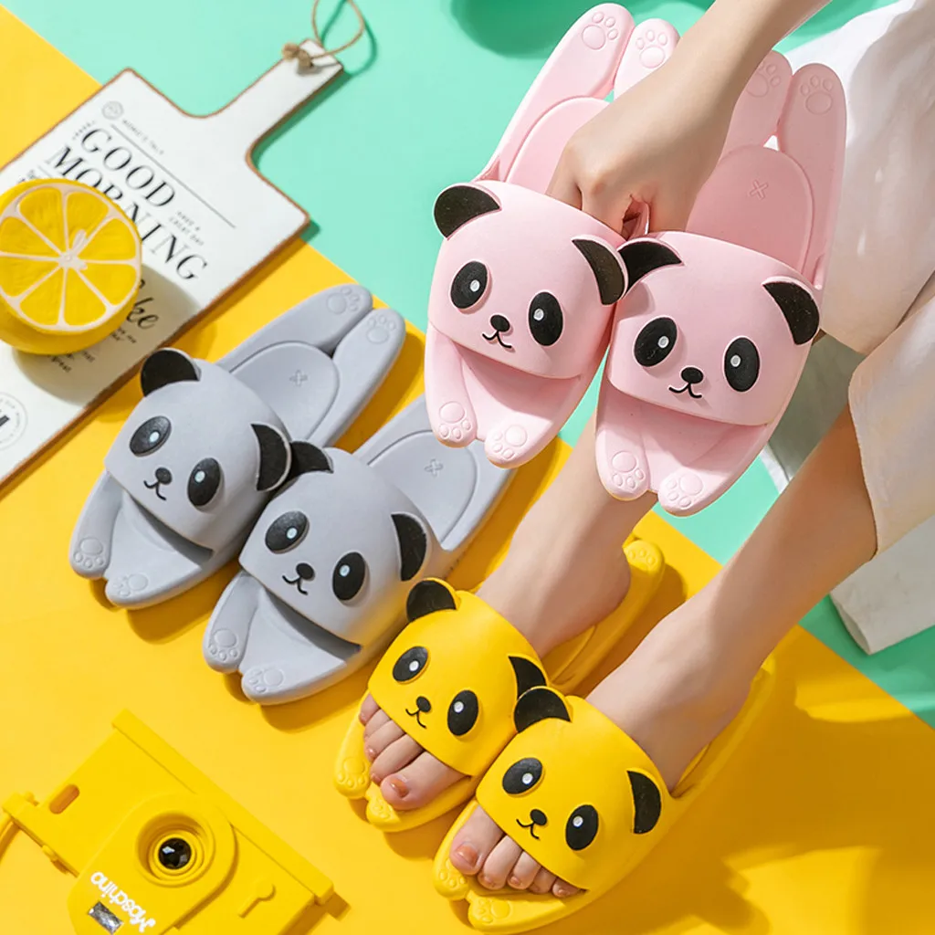 Детские тапочки милые для родителей и детей с героями мультфильмов Нескользящие