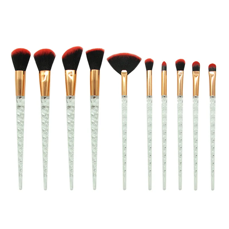 10pcs-5 20 шт. алмазные кисти для макияжа Набор пудры основа Румяна для растушевки тени для глаз губ Косметика Красота Макияж Кисти Pincel Maquiagem - Handle Color: 10pcs-5