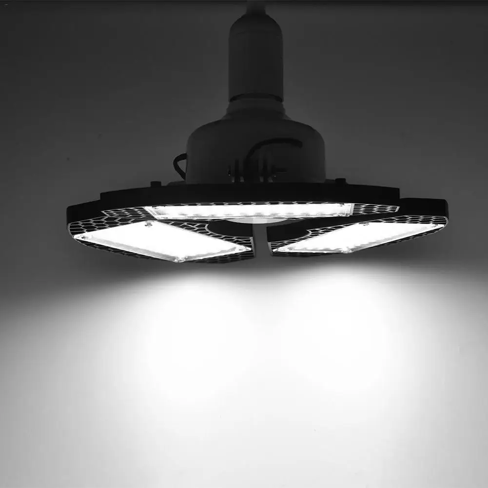 

100W LED Garage Lights Deformable LED Ceiling Lights for Garage Garage Lights with 3 Adjustable Panels Utility Led Lighting