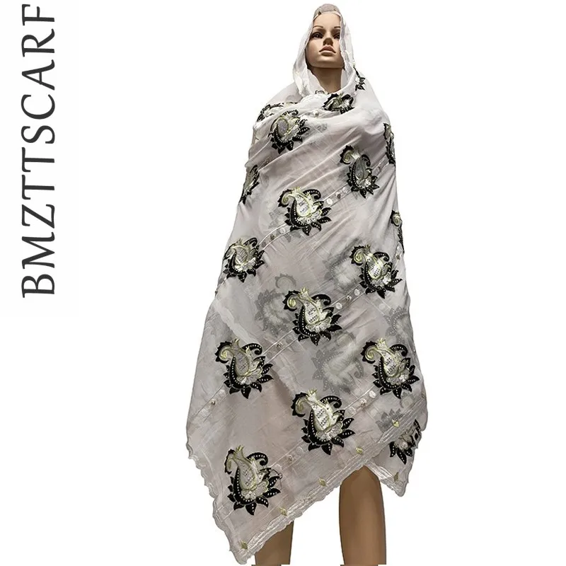 Высококачественные мягкие шифоновые африканские женские шарфы аппликация из