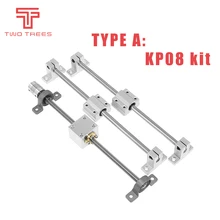 3D Printer Parts T8 Lead Screw 200/300/400/500mm Optical Axis KP08 KFL08 SCS8UU Coupling 5 * 8MM Bearing Mounting Bracket