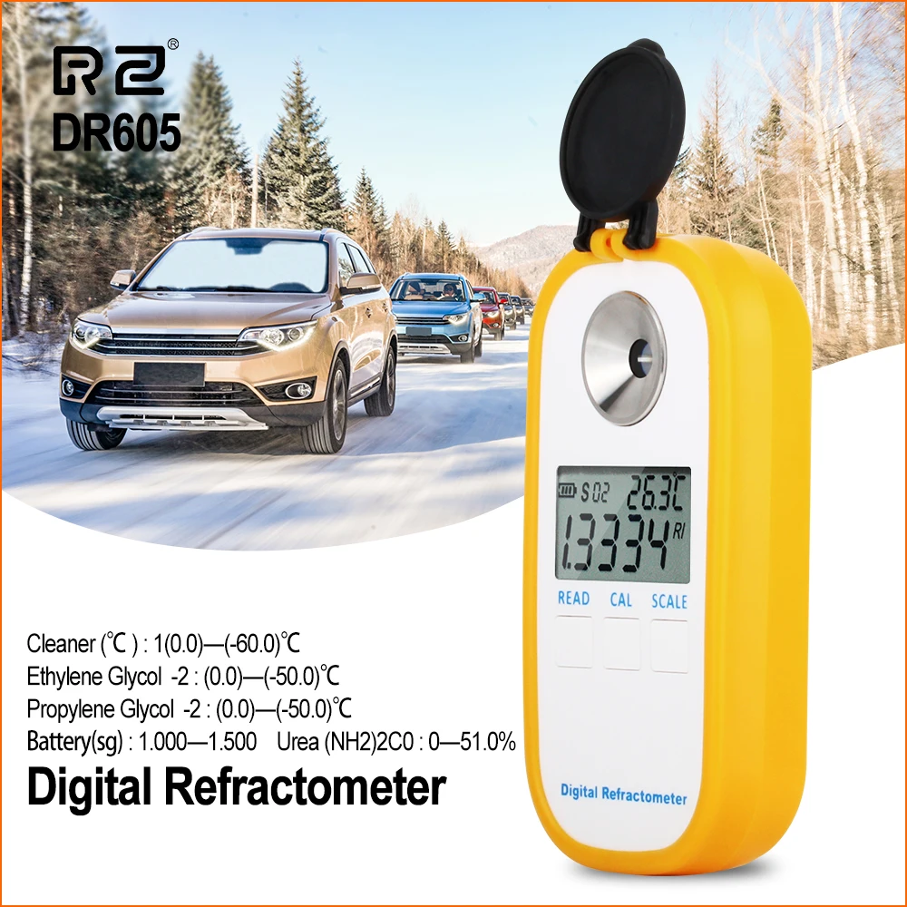 

RZ Antifreeze Refractometer Automotive Ethylene Propylene Glycol -2 Freezing Cleaner Battery Handheld Portable Refractometer