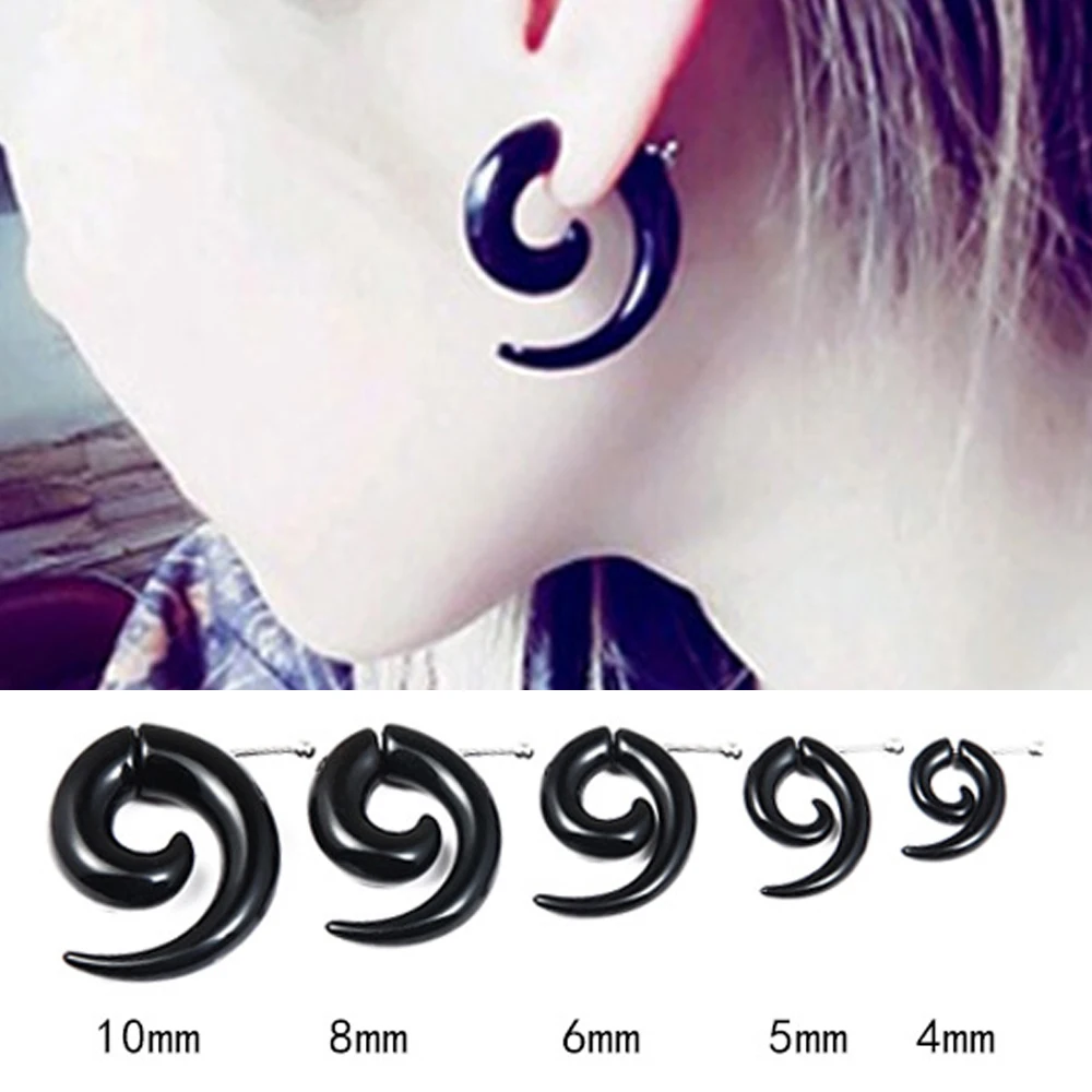 Серьги гвоздики унисекс в виде спирали 10 мм 1 шт.|Серьги-гвоздики| |