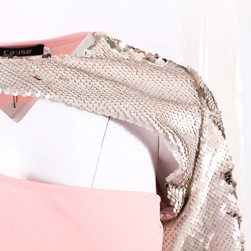 

Women Sexy Cut Out Party Dress Long Sleeve Slim Shiny Bodycon Dress