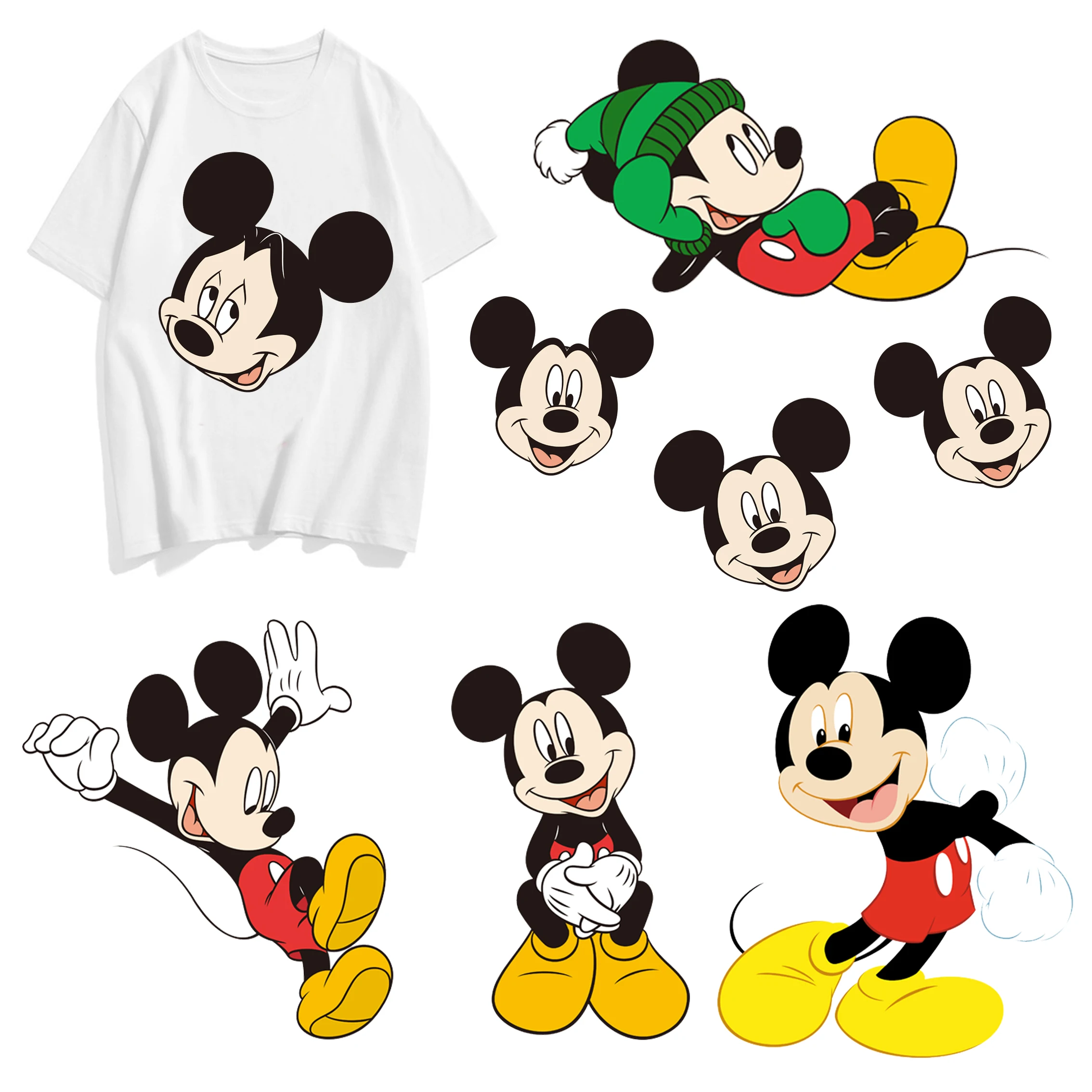 Мультфильмы Диснея Микки Минни мс Детские нашивки стикеры для глажки одежды