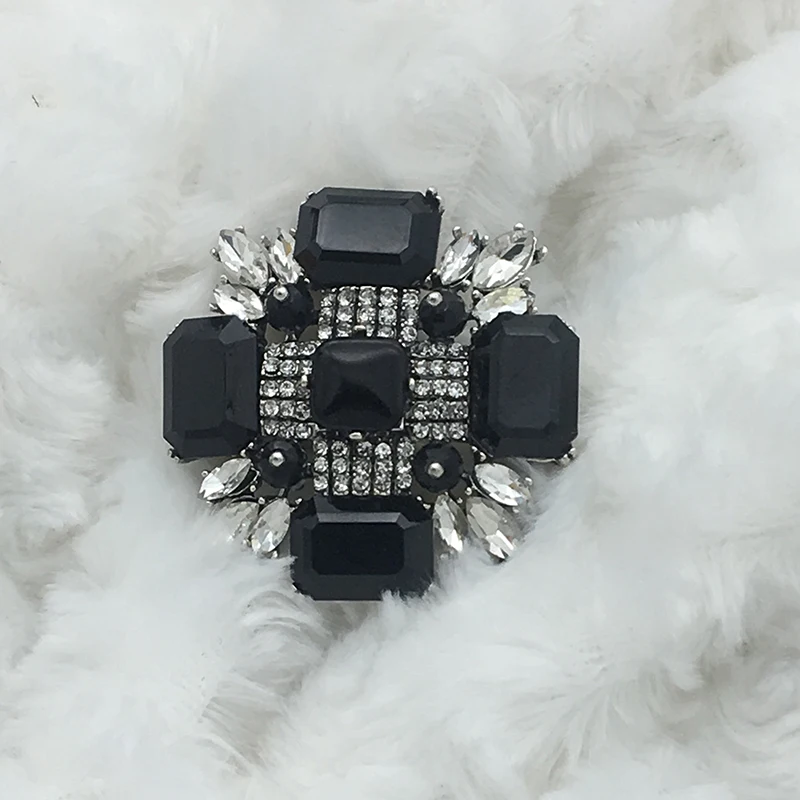 XZ60Black Earofcorn, большой кристалл, крест, броши для женщин, павлин, модная винтажная булавка, вечерние, свадебные, аксессуары для одежды - Окраска металла: XZ60Black