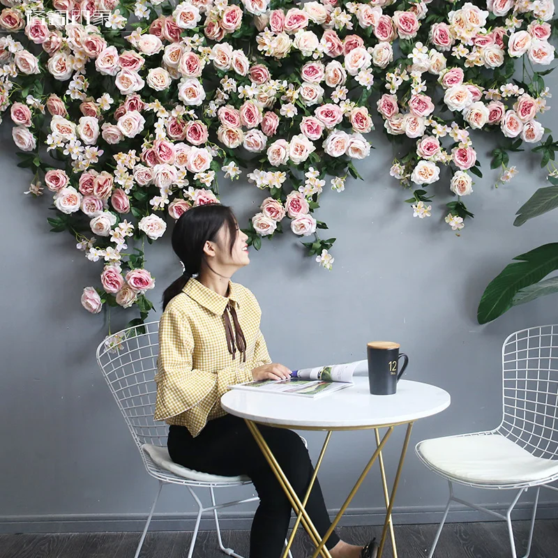 

Искусственные цветы, лоза, Роза в полоску с цветами, искусственные растения, стены, дерева, пластиковые, для дома, свадьбы, праздника, украшен...