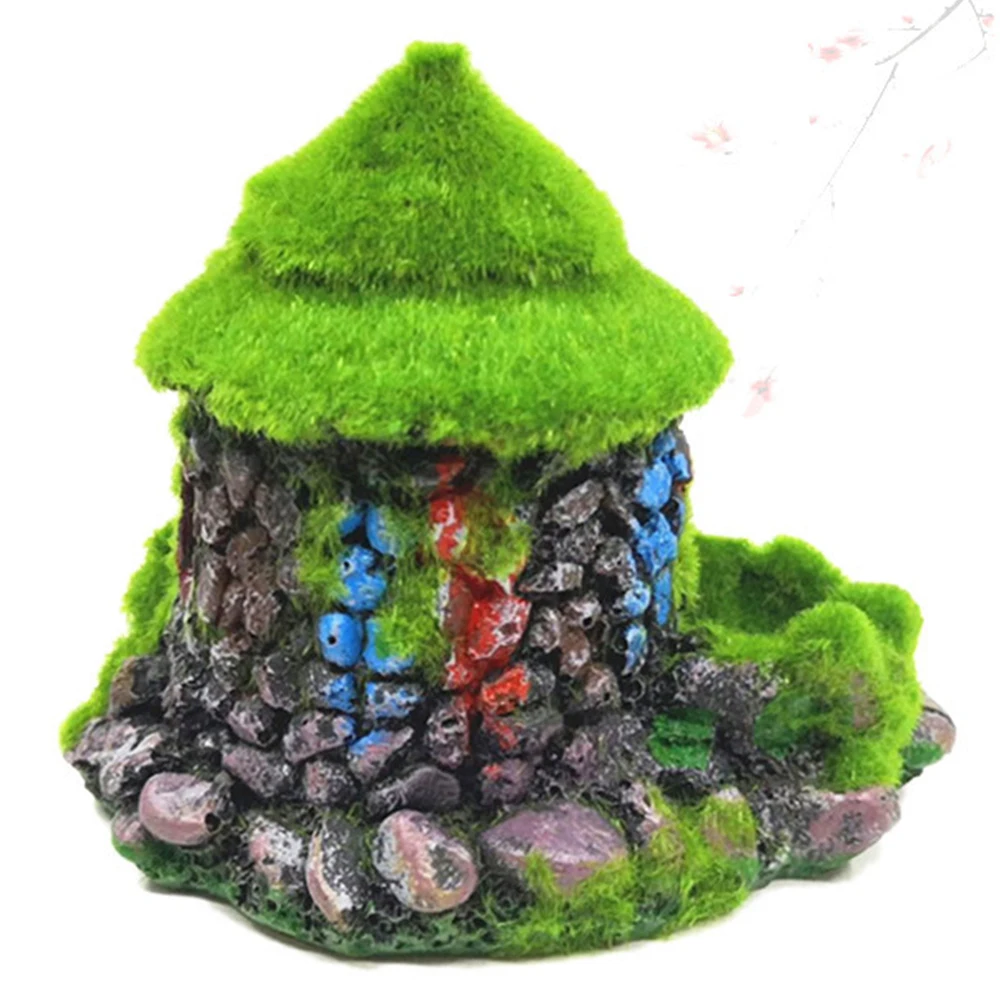 Искусственная смола полые рыбы мостик мост дерево домик прятки пещера