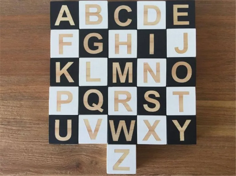 26 детских образовательных игрушек английские буквы деревянные украшения чтение