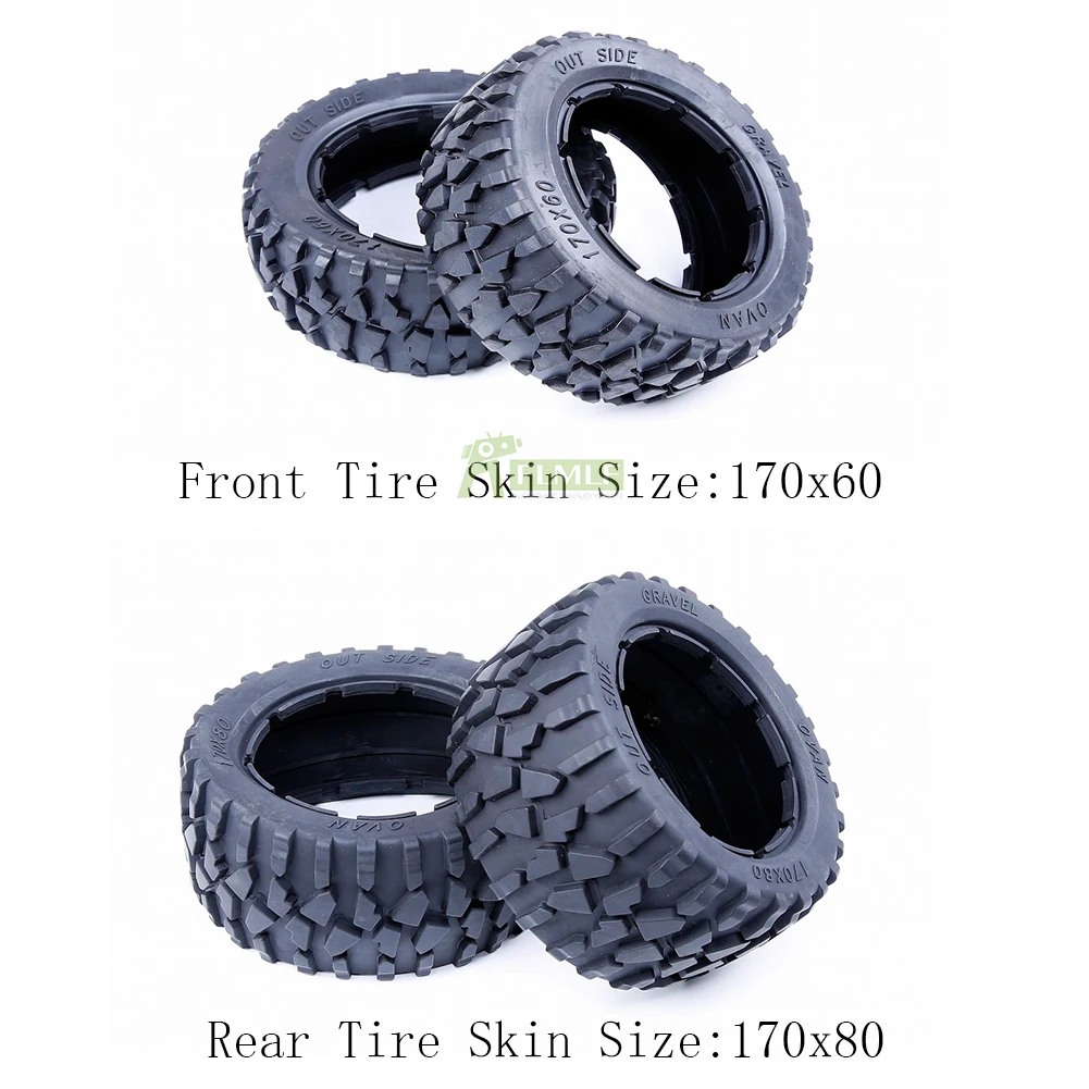 Gravel Tire Front or Rear Tyre Skin Set Fit for 1/5 HPI ROVAN KM BAJA 5B SS | Игрушки и хобби