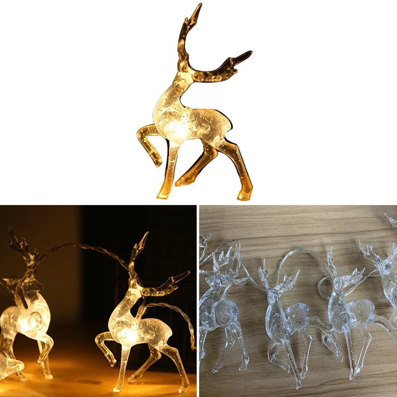 

10/20pcs Christmas Sika Christmas Lights String Led Lights Holiday Decoration Family Outdoor String Lights Christmas Party