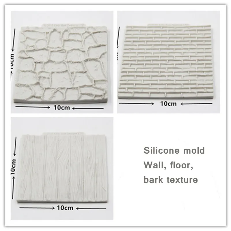 

Silicone mold DIY simulation wall tiles ground bark texture mat clay fondant cake mold chocolate texture mold