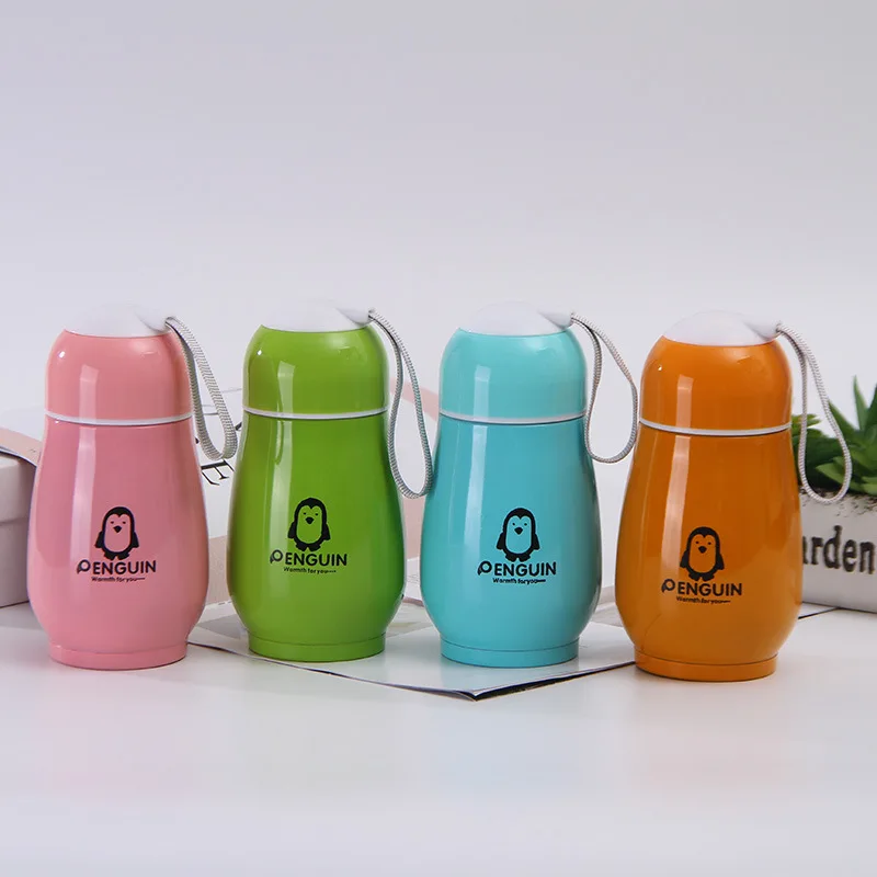 

Creative Children's Penguin Mug Cute With Lifting Rope Portable Cartoon Cup Stainless Steel Vacuum Cup Thermal