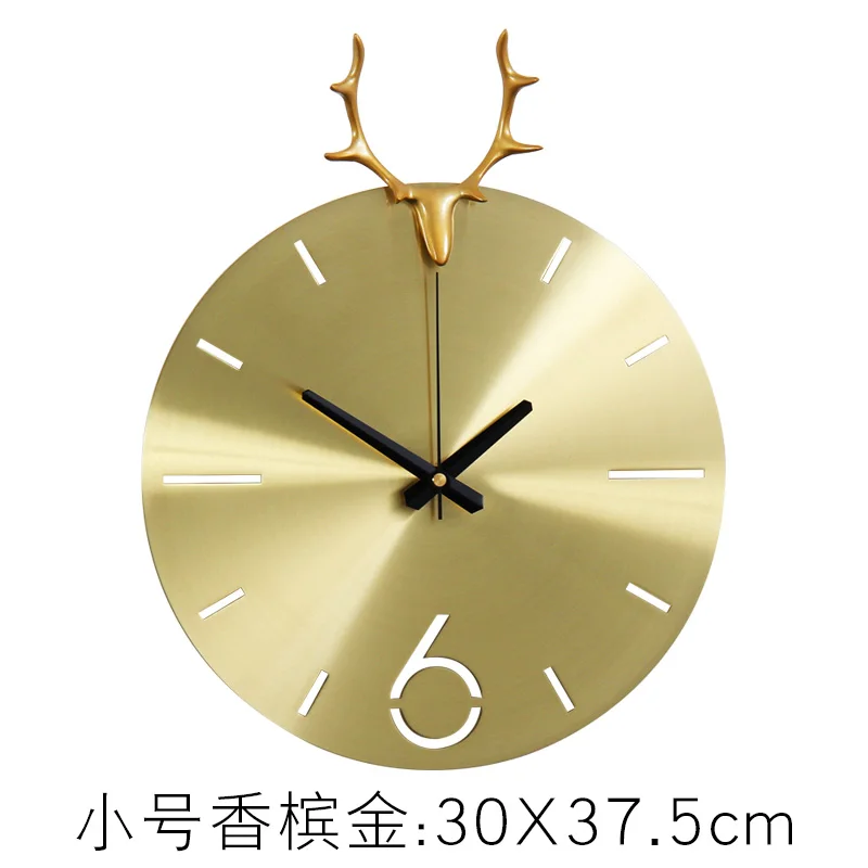 

Modern Wall Clock Deer Head Creative Nordic Simple Art Wall Clock Stylish Living Room Minimalist Horloge Home Decor XX60WC