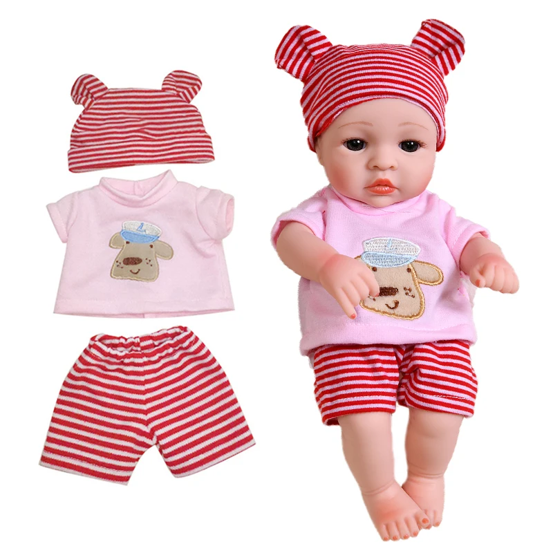 Reborn Dolls Clothes Fits 30cm Doll Toys Summer Dress Suit Accessories For 1/6 Reborn Baby Dolls Soft Cotton Clothes Couple Suit