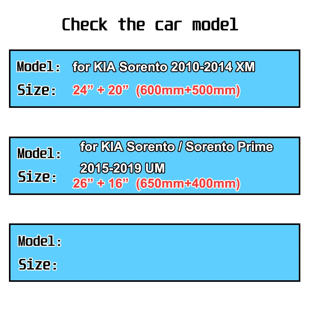 Автомобильные аксессуары для KIA Sorento 2010 ~ 2019 XM UM щетки стеклоочистителя переднего