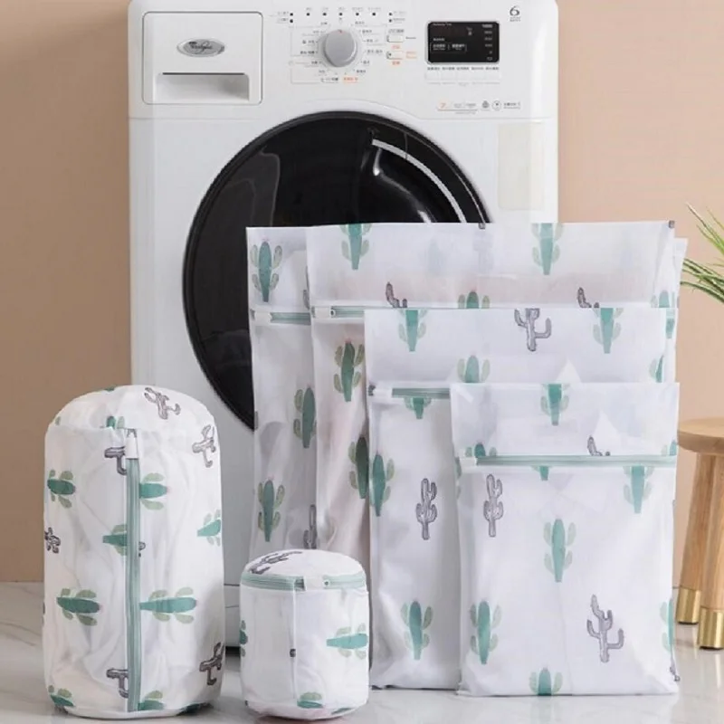 

4 цвета, сумка для стирки нижнего белья, сумка для стирки из сетчатой ткани с принтом, комплект из тонкой сетки, Сетчатая Сумка для одежды, бол...